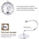 thumbnail image 4 of (Bleu) Lot de 12 crochets décoratifs pour rideau de douche en acr, 4 of 5