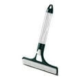 thumbnail image 2 of Xecvkr 3-in-1 Water Spray Glass and Mirror Cleaner, Household Squeegee with Scraper and Brush, Bathroom Tile Floor Window Wiper Tool, Green and Orange, 2 of 7