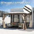 thumbnail image 5 of Mondawe 8 ft. x 12 ft. Outdoor Aluminum Frame Galvanized Steel Roof Wall Mounted Gazebo with Curtains and Netting, 5 of 10