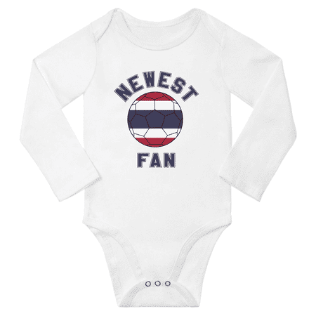 

Newest Thailand Soccer Football Fan Baby Long Sleeve Jumpsuits Clothes (White 18 Months)