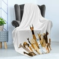 thumbnail image 4 of Dog Lover Soft Flannel Fleece Throw Blanket, Cartoon Illustration of Funny Pet Breeds in Various Sizes and Sides Graphic, Cozy Plush for Indoor and Outdoor Use, 60" x 80", Multicolor, by Ambesonne, 4 of 5
