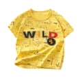 thumbnail image 2 of Cethrio Kids Boys T Shirts, Casual Short Sleeve Cotton Summer Graphic Tees Yellow Size 2-3 T, 2 of 3