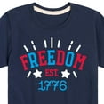 thumbnail image 3 of Instant Message - 4th of July - Freedom Est 1776 - Toddler & Youth Short Sleeve Graphic T-Shirt, 3 of 6