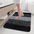 thumbnail image 4 of Flocked Microfiber Non-Slip Bath Mat with Rubber Backing, Highly Absorbent Fast Drying, Machine Washable 15.7"x23.6" Black Rug for Bathroom Tub/Shower & Living Room, 4 of 7