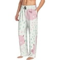 thumbnail image 2 of Uemuo Cute Pigs Pattern Men's Wide Leg Palazzo Lounge Pants with Pockets Light Weight Loose Comfy Casual Pajama Pants-X-Large, 2 of 9