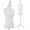 White, variant on QRKD Mannequin Body Dress Form Torso Female Manikin 49.6-63.4 Inch Height Adjustable Wooden Tripod Stand High Density Foam Portable Display Mannequin (Grey, 49.6-63.4 Inches)