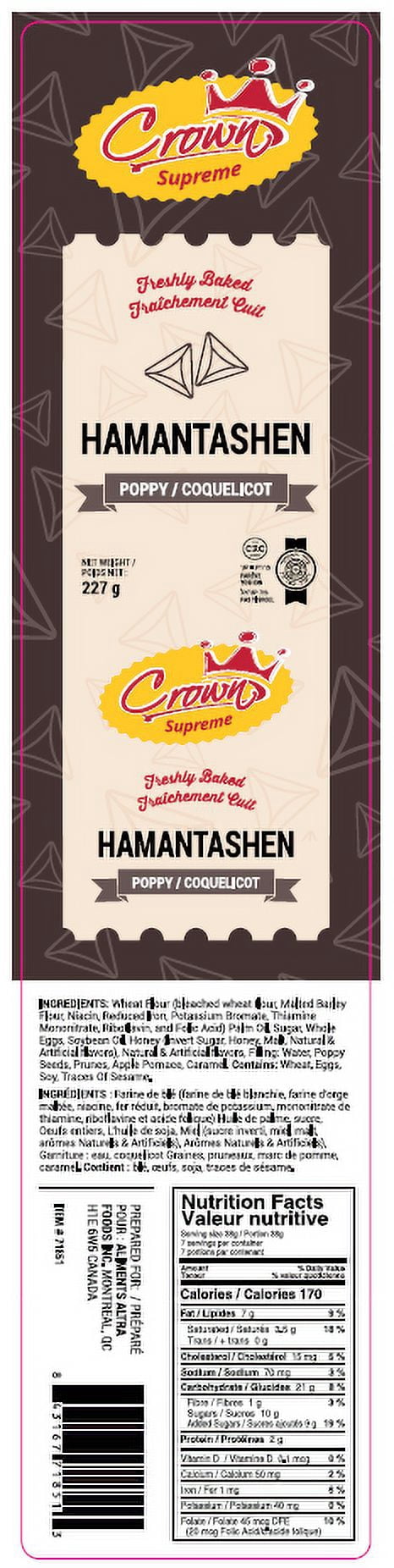 HAMANTASCHEN POPPY - FRENCH