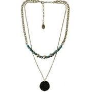 Time And Tru Teal 2 Layer W/pend 16" Glass Stone