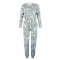 thumbnail image 4 of QQAMB Women Two-piece Sets Crewneck Sequin Printed Long Sleeve Sweatshirt and Long Pants Sweatsuit, 4 of 4