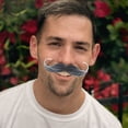 thumbnail image 4 of 2 bigotes postizos realistas, barba falsa, bigote artificial, vello facial para disfraz, barba postiza para fiesta de disfraces de Halloween, 4 of 8