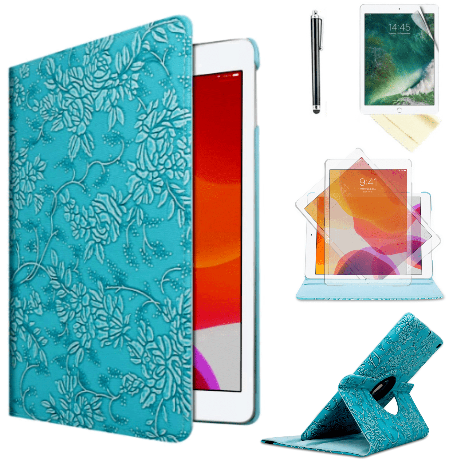 For iPad 10.9 inch 10th Generation 2022 For ipad Air 4th / 5th Gen 10.9 inch 360° Rotating Flip Stand Leather Case