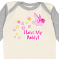thumbnail image 4 of Inktastic I Love My Daddy Girls Long Sleeve Baby Bodysuit, 4 of 5