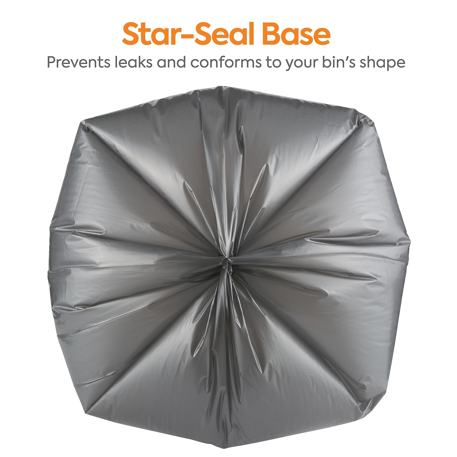 Staples Coastwide Professional 55-60 Gallon Trash Bag 39" x 57" Low Density 1.7 mil Silver 50