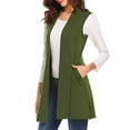 thumbnail image 3 of Diufon Womens Long Cardigan Lightweight Sleeveless Vest Tops Solid Color Blouses Coat with Pockets, 3 of 6