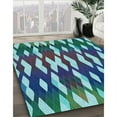 thumbnail image 2 of Ahgly Company Indoor Rectangle Patterned Blue Jay Blue Area Rugs, 7' x 9', 2 of 6