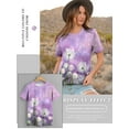 thumbnail image 7 of ZXSXSY Women Dandelion Print Round Neck Short Sleeve Gradient T-Shirt, 7 of 7