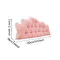 thumbnail image 2 of Bed Reading Pillow with Side Pocket, Supportive Backrest Cushion for Double Bed, Velvet Tufted Headboard Wedge, 39.4x21.7x3.9 Inch., 2 of 8