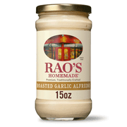 Rao's Homemade Roasted Garlic Alfredo Sauce, Pasta Sauce with Parmesan and Romano Cheese, 15 Oz