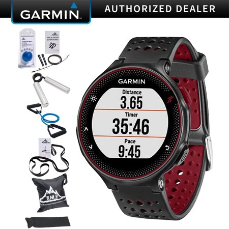 Garmin Forerunner 235 GPS Sport Watch with Wrist-Based Heart Rate Monitor - Marsala (010-03717-70) with 7-Pieces Fitness