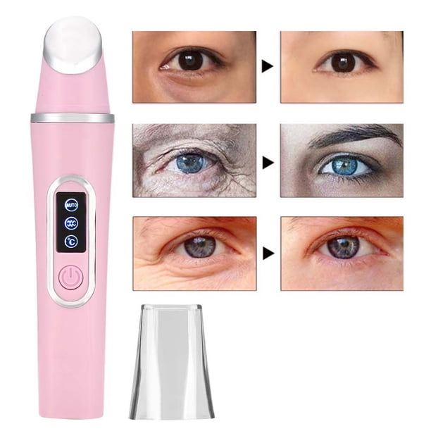 Masajeador de Ojos, Masajeador Antienvejecimiento de Ojos Eléctrico de Compresa Caliente de 42 ℃, Máquina para Eliminar Arrugas de Ojos y Ojeras, Dispositivo para el Cuidado de los Ojos (Rosa) Amonsee No