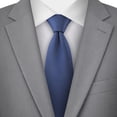 thumbnail image 3 of Jacob Alexander Men's Solid Color Regular Length Neck Tie - Steel Blue, 3 of 8