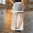 thumbnail image 6 of Milageto Women High Low Tutu Skirts Fancy Dress for Cocktail Spectial Occasion Formal White, 6 of 8