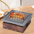 thumbnail image 1 of Elodie Poêle-Gril BBQ Plaque de Cuisson Rôtissage Multifonction Carrée Portable Antiadhésive Barbecue m, 1 of 8