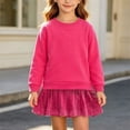 thumbnail image 3 of Mitankcoo Girls Sweatshirt Dress Long Sleeve Crew Neck Tunic Dresses with Pleated Skirt Hem for Fall Casual Daily 1-10Y, 3 of 7