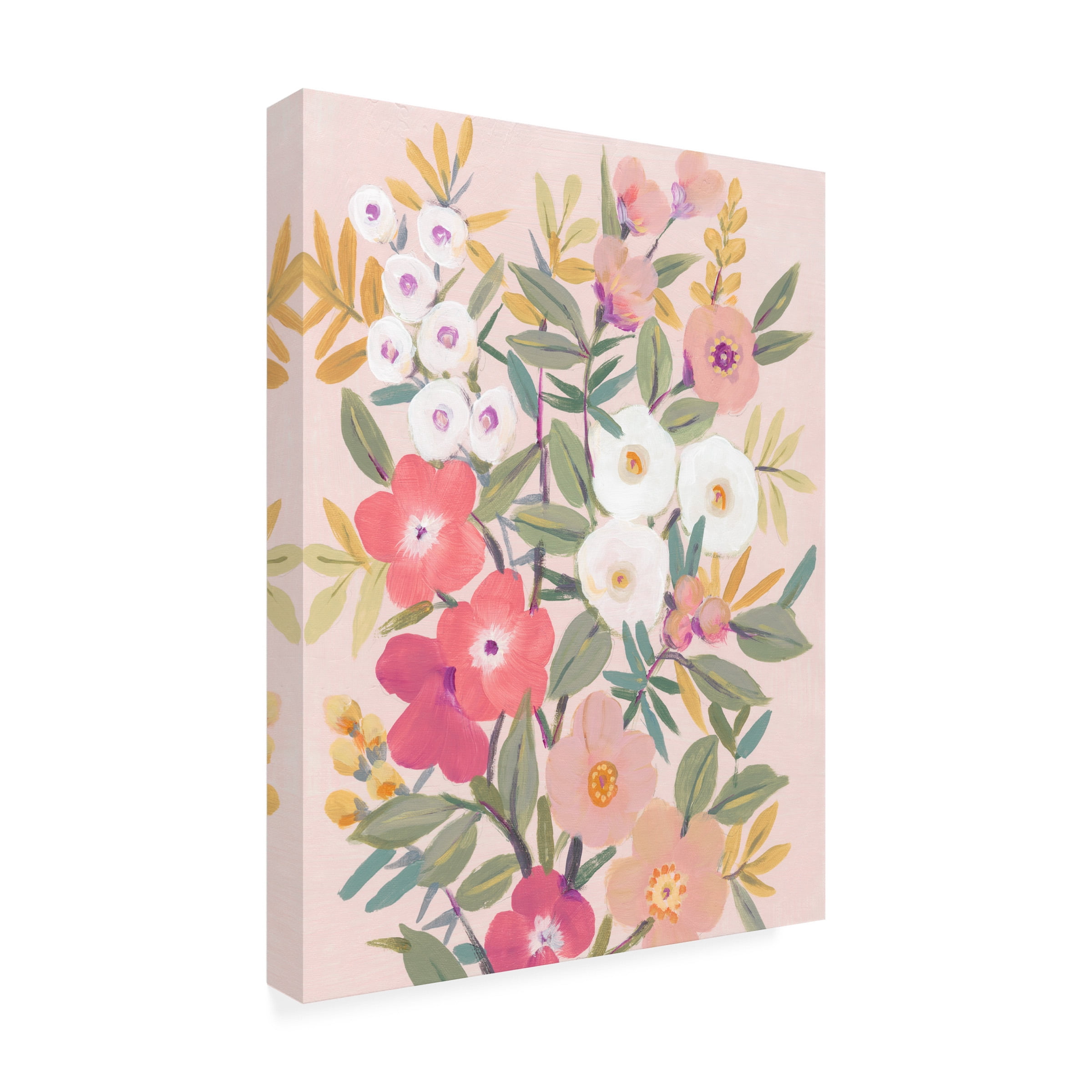 Tim O Toole 'Pretty Pink Floral I' Canvas Art