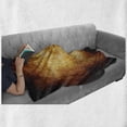 thumbnail image 6 of Horror House Soft Flannel Fleece Throw Blanket, Demon Trap Logo Ceremony Creepy Scary Fantasy Paranormal Design, Cozy Plush for Indoor and Outdoor Use, 50" x 70", Orange, by Ambesonne, 6 of 6