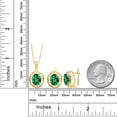 thumbnail image 2 of Gem Stone King 18K Yellow Gold Plated Silver Rainforest Topaz Pendant and Earrings Jewelry Set for Women | 9.00 Cttw | Gemstone November Birthstone | Oval 10X8MM | With 18 inch Chain, 2 of 3