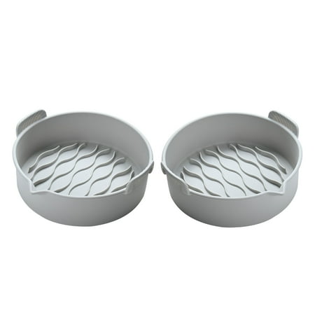 

ZPAQI Set of 2 Silicone Liners Silicone Pots Liners Air Fryers Tray Silicone Texture