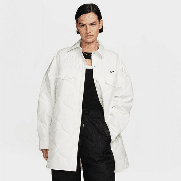 Nike Sportswear Essential Women's Quilted Trench Color: Sail/Black Size: XS