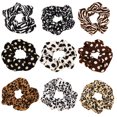 thumbnail image 1 of Bangcool Cheveux Scrunchies Léopard Tissu 9PCS Mode Ponytail Titulaire Cheveux Cravates pour les Dames, 1 of 10