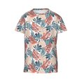 thumbnail image 4 of Wukai Tropical Leaves Youth Unisex Short Sleeve T-Shirt for Boys, Girls, Teens, and Kids-Medium, 4 of 7