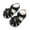 Black, variant on LYHaoo Girls Sandals Spring And Summer Children's Shoes For Toddlers Three Layer Flower Patterned Transparent Soft Soled Sandals For Princesses Sizes 4 Toddlers(0-3 Months)