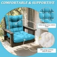 thumbnail image 3 of Kimunuk Outdoor Chair Cushions Set of 2, 42 x 21 x 5 in Non Slip Porch Swing Cushion Seat Back Cushions with Ties for Indoor Patio Rocking Chair, Lake Blue, 3 of 8