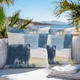 thumbnail image 4 of Abstract Collage Art Outdoor Pillow Covers Pack of 2 Vintage Blue Oil Painting Theme Waterproof Throw Pillow Covers Decorative Cushion Cases for Patio Garden Tent Balcony Couch 20x20 inch, 4 of 8