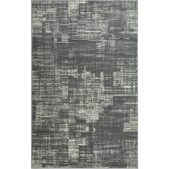 Loomaknoti Aysal Astern 3' x 5' Abstract Indoor Accent Rug , Gray/Cream