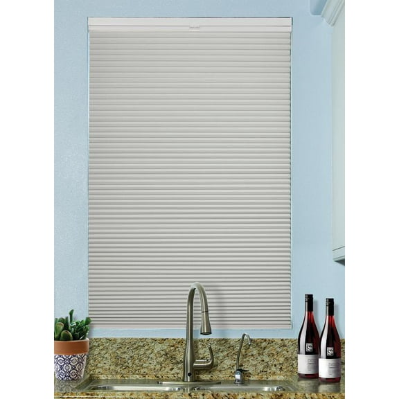 BlindsAvenue Cordless Top Down/Bottom Up Blackout Cellular Honeycomb Shade, 9/16" Single Cell, White Dove, Size: 58.5" W x 72" H
