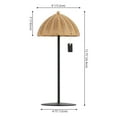 thumbnail image 6 of JONATHAN Y Tilly 12.75" Modern Coastal Indoor/Outdoor Wicker Shade Rechargeable/Cordless Dimmable Integrated LED Table Lamp, Light Brown (Set of 2), JYL7169A-SET2, 6 of 7