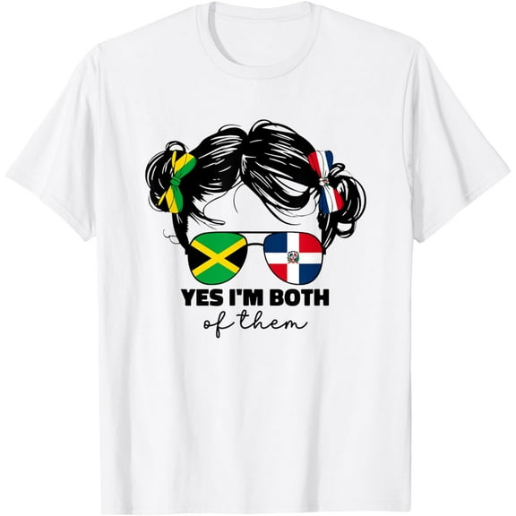Half Jamaican And Dominican Republic Jamaica Flag Kids Girls T-Shirt mens t shirt，white，women，funny，misfits，men，journey，t-shirt
