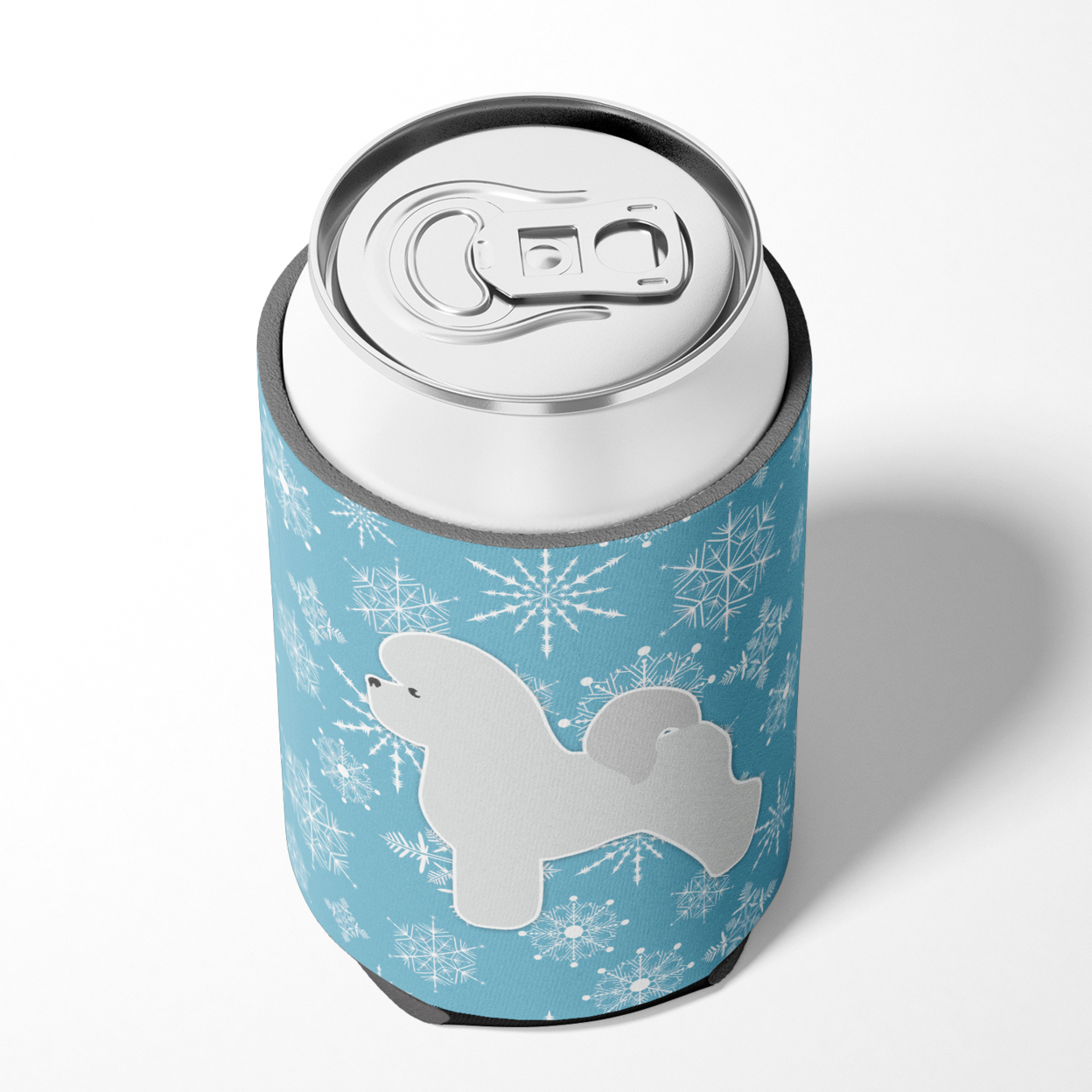 Winter Snowflake Bichon Frise Can or Bottle Hugger