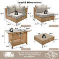thumbnail image 2 of DTTRA 8-Piece Patio Furniture Sectional Set with 43" 60,000 BTU Fire Pit, Beige, 2 of 9