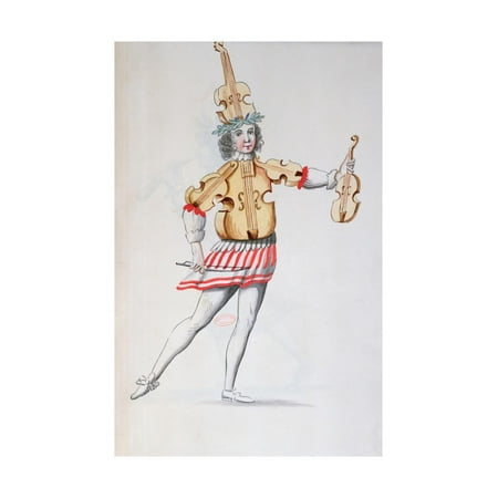 Costume of 'Apollo-Violin' for the 'Ballet De La Nuit' Print Wall