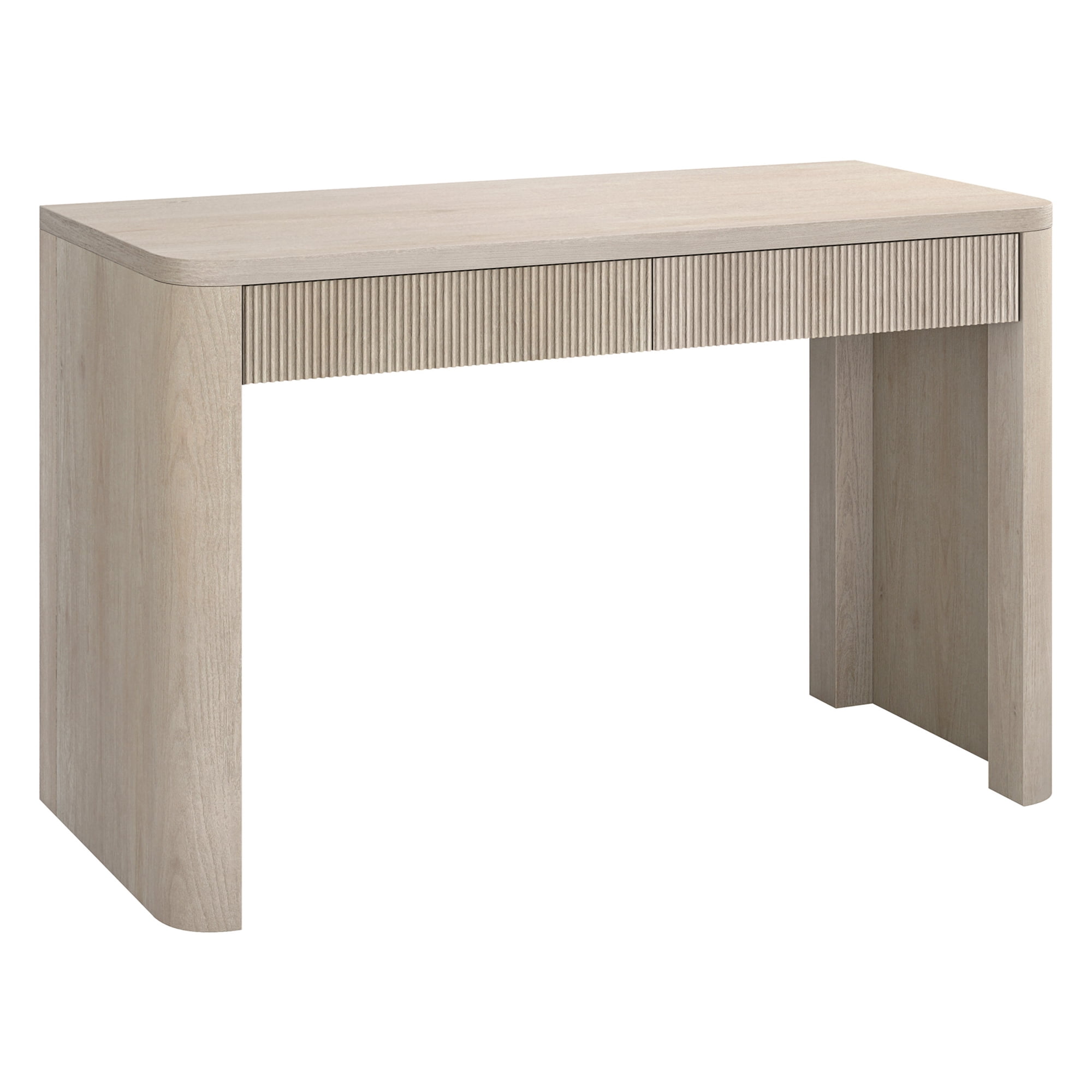 Evelyn&Zoe Modern/Contemporary 47.5" Wide Alder White Home Office