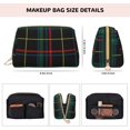 thumbnail image 5 of Rateoe Buffalo Plaid Dark Green for Travel Makeup Bag,Large Capacity Cosmetic Bags for Women,Waterproof Portable Pouch Open Flat Toiletry Bag Make up Organizer, 5 of 8