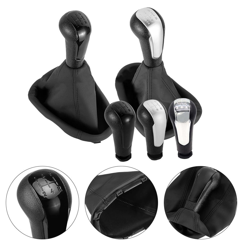 5-Speed Gear Shift Lever With Leg Guard Boot Cover For Chevrolet For Spark Black Fangkenuo