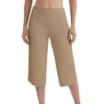 thumbnail image 5 of BLVB Capri Pants for Women High Waist Stretch Women's Capris Workout Yoga Cropped Pants Loose Straight Leg, 5 of 5