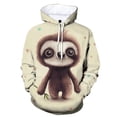 thumbnail image 5 of Sudadera con estampado 3D de animales divertidos y perezosos, linda sudadera con capucha Bradypod para hombres, ropa informal para mujeres, ropa de calle con capucha para niños, 5 of 5